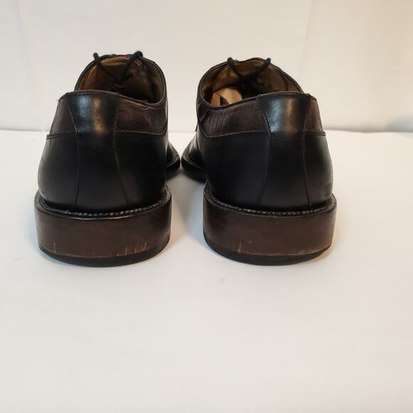 Julio Blanco Mens Brown Black Lizard Leather Handmade Tie Oxfords SZ 12M Spain main image 3